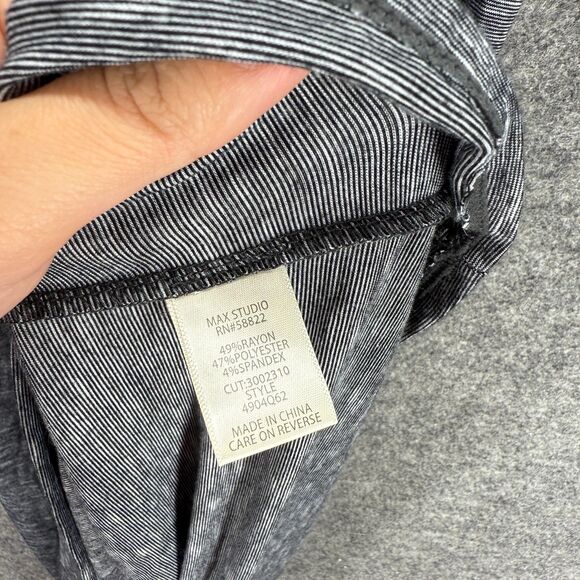 New Max Studio Dress Women S Small Gray Maxi Long V-Neck Sleeveless Rayon Casual - Picture 6 of 8